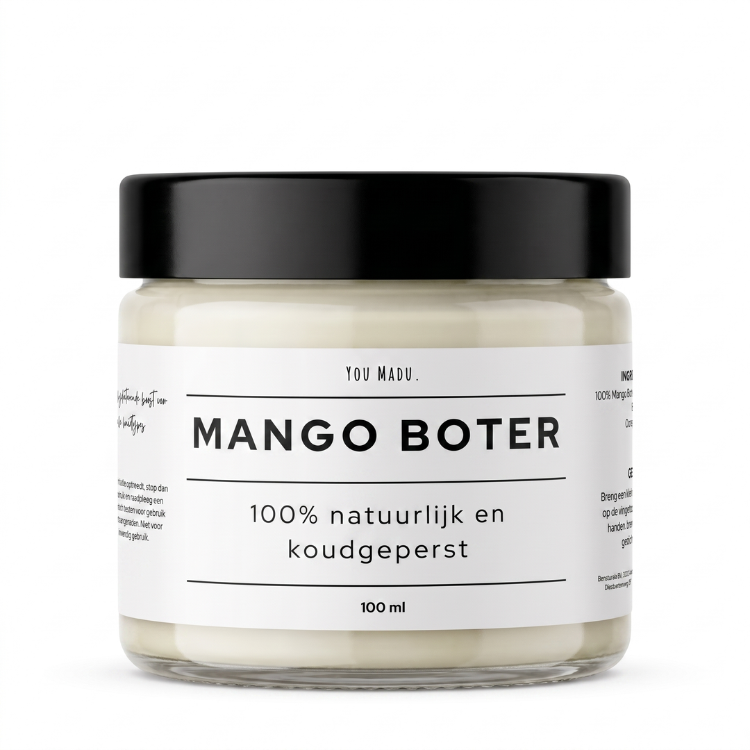Pot koudgeperste mango butter 100 ml voor het hydrateren van de huid – You Madu