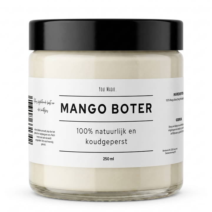 Pot koudgeperste mango butter 250 ml als voedende body butter – You Madu